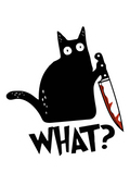 Cat Murderer Vinyl Sticker