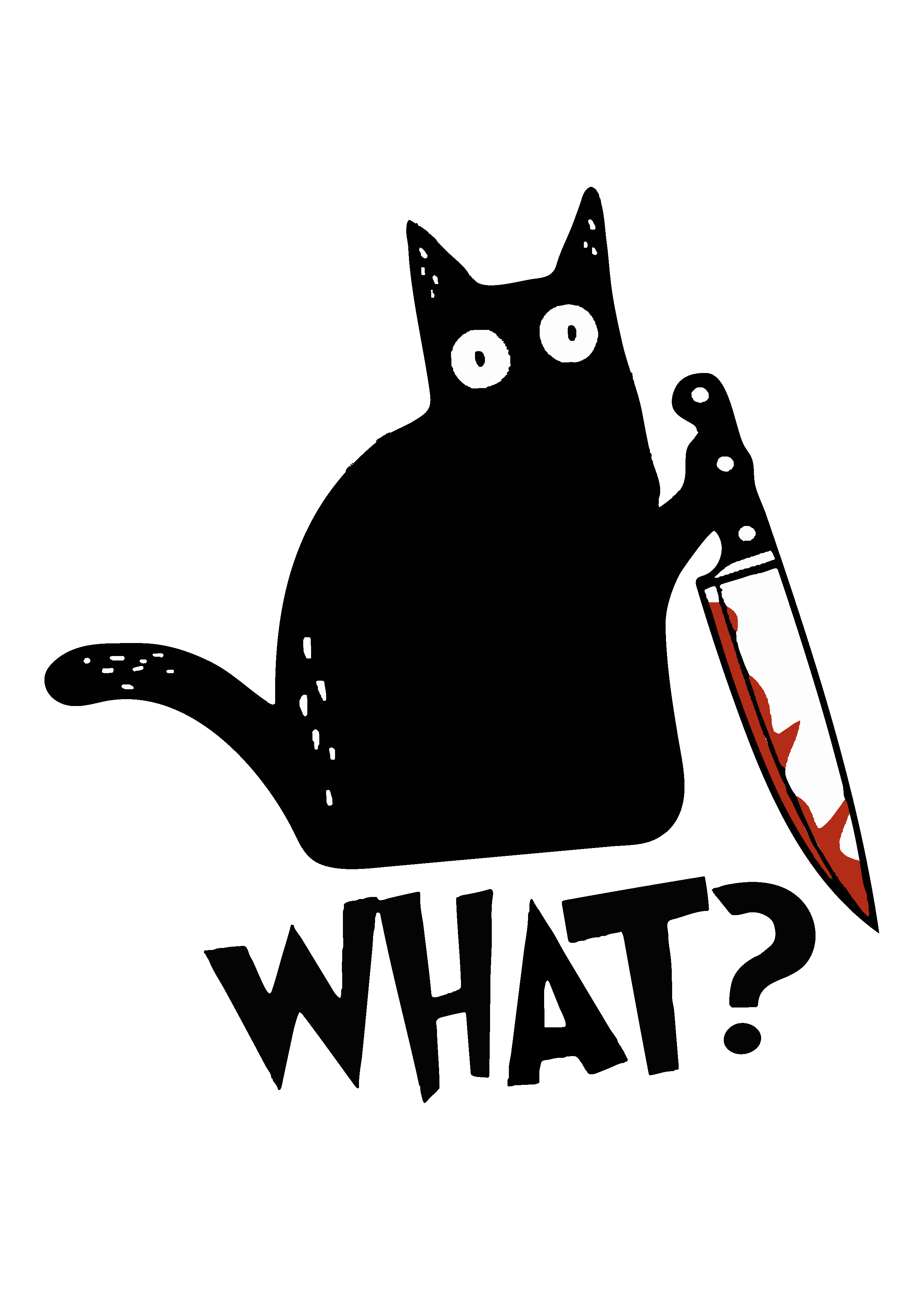 Cat Murderer Vinyl Sticker
