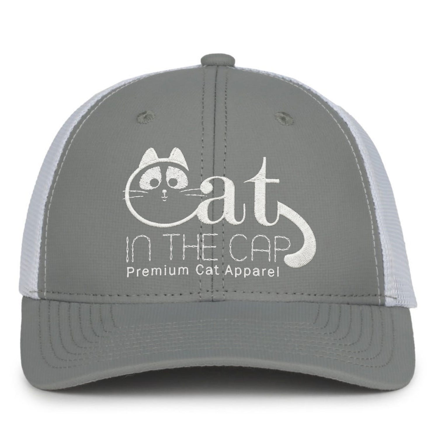 Cat In The Cap Embroidered Hat