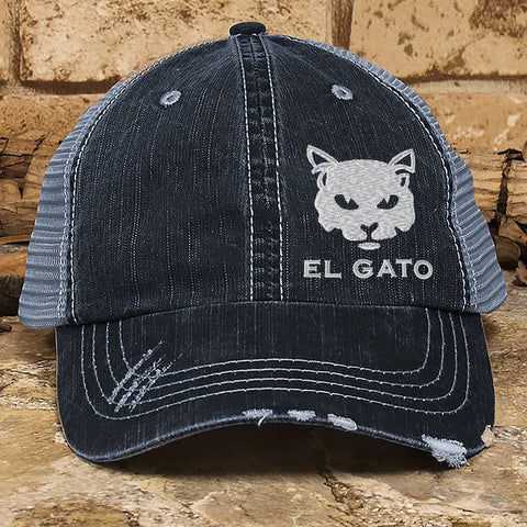 El Gato Embroidered Premium Distressed Hat (ZOO)