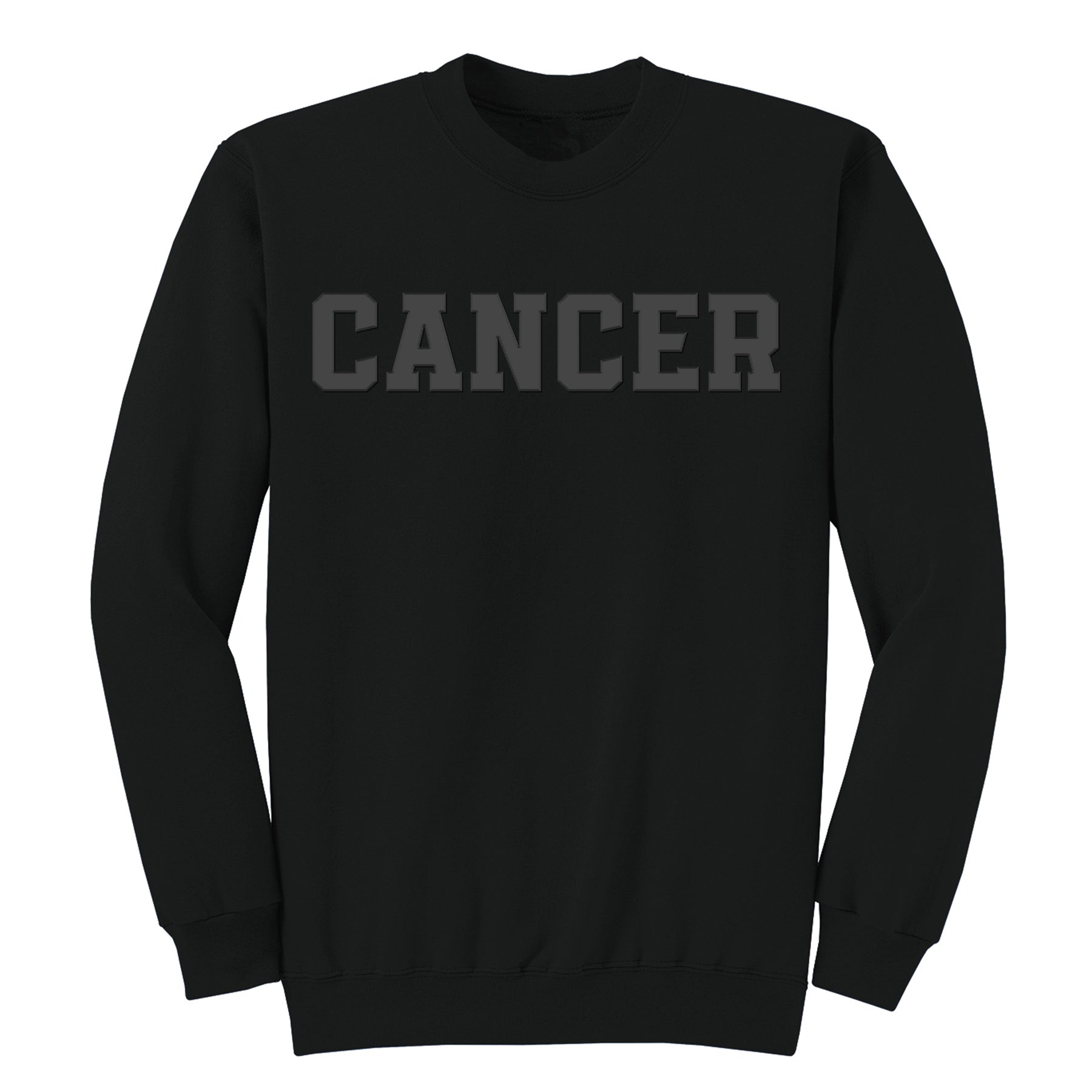 Black Zodiac Puff Print Premium Crewneck Sweatshirt