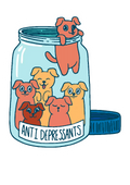 Dog Anti-Depressants | Vinyl Sticker