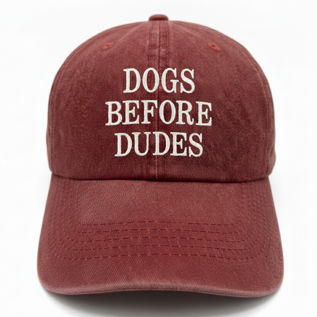 Dogs Before Dudes Embroidered Hat