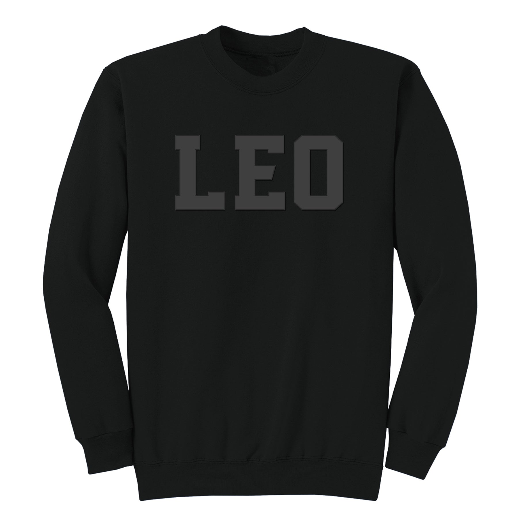 Black Zodiac Puff Print Premium Crewneck Sweatshirt