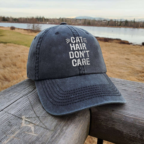 Cat Hair Don't Care Embroidered Hat (ZOO)